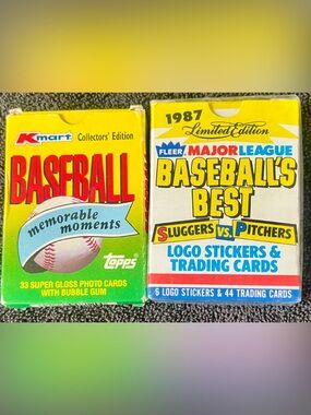 1987 Topps Kmart Memorable Moments and Fleer Baseball's Best Card Sets